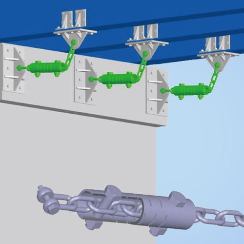 エネルギー吸収型チェーン式落橋防止装置
